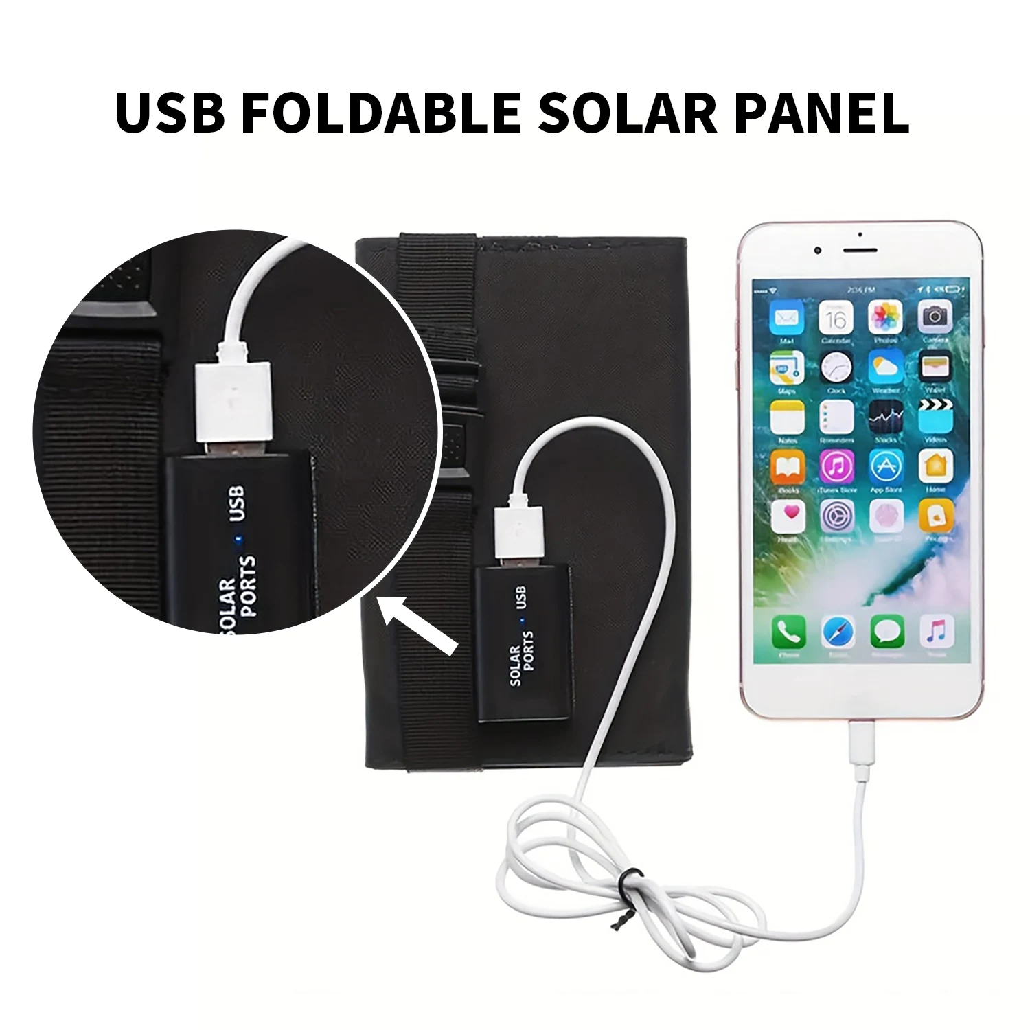 แผงโซลาร์เซลล์แบบพับได้ 20W 50 - Usb Charger Dynamo บทวิจารณ์และราคา