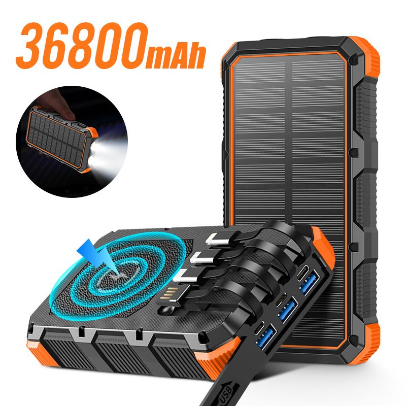 Solar Power Bank 36800MAh พร้อ - Usb Charger Dynamo บทวิจารณ์และราคา
