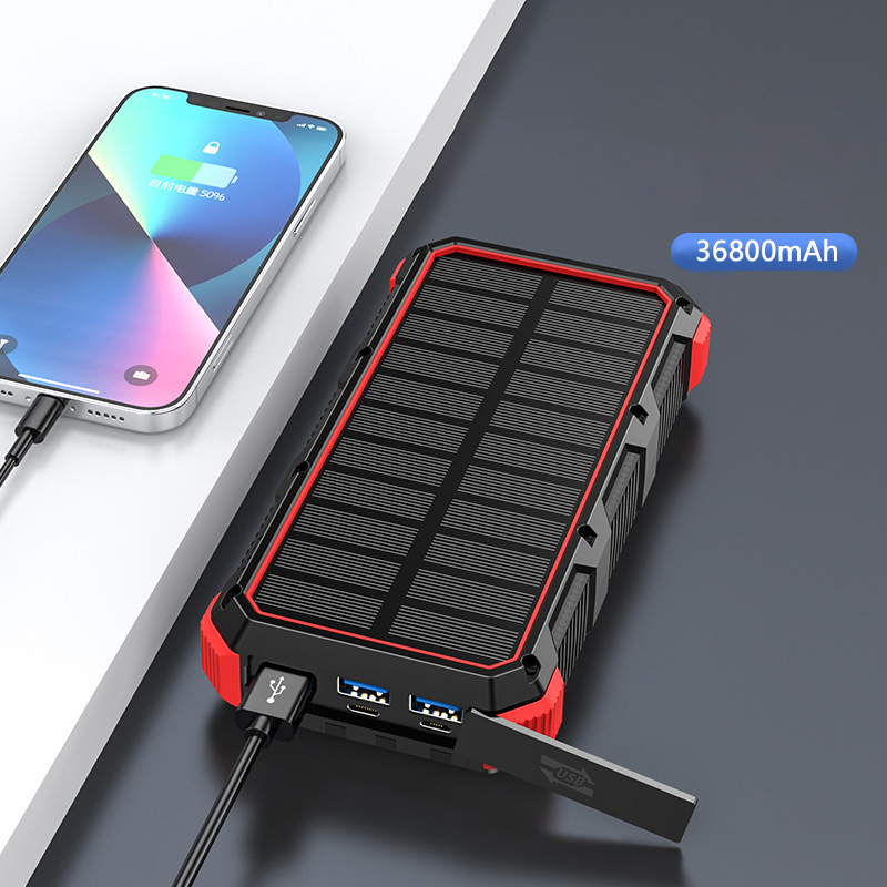 Solar Power Bank 36800MAh พร้อ - Usb Charger Dynamo บทวิจารณ์และราคา