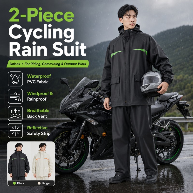 ชุดกันฝนสำหรับปั่นจักรยานแบบกั - Cycling Commuter Rain Jacket บทวิจารณ์และราคา